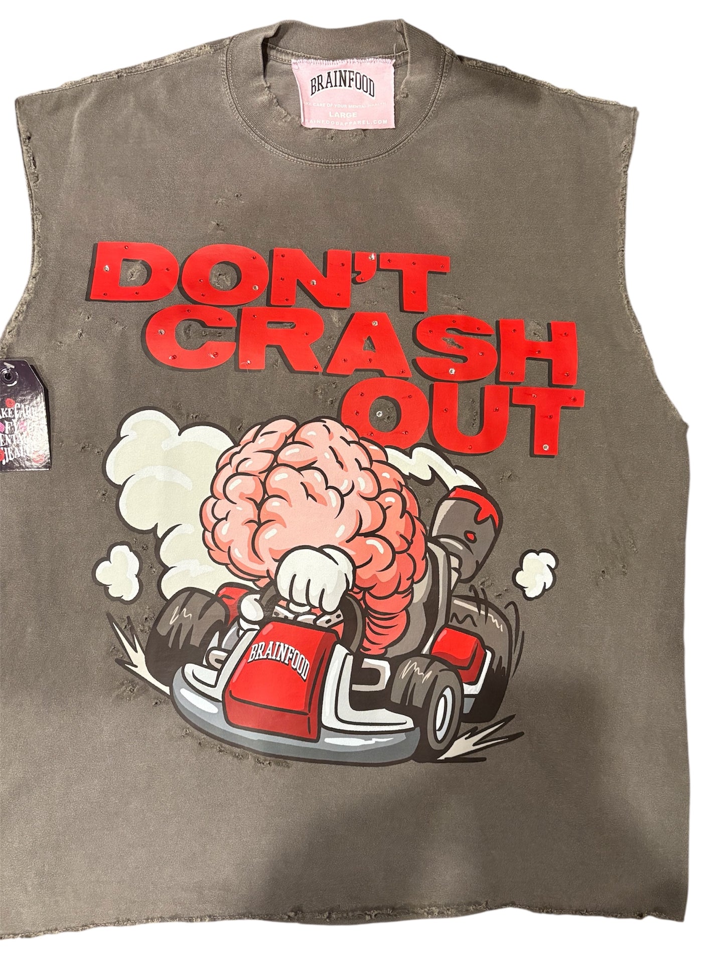 Distressed Sleeveless Tshirt