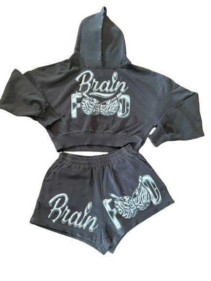 Woman’s Cropped Hoodie Short Set