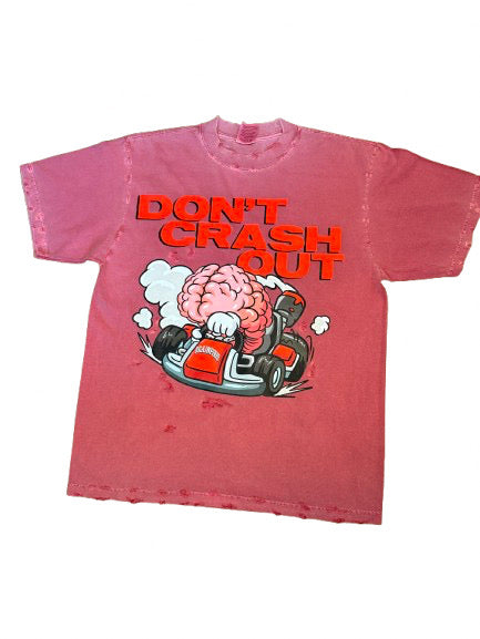 Burgundy Graphic Distressed Tee