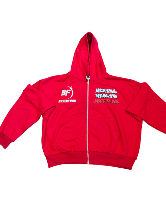 Cropped zip up hoodie