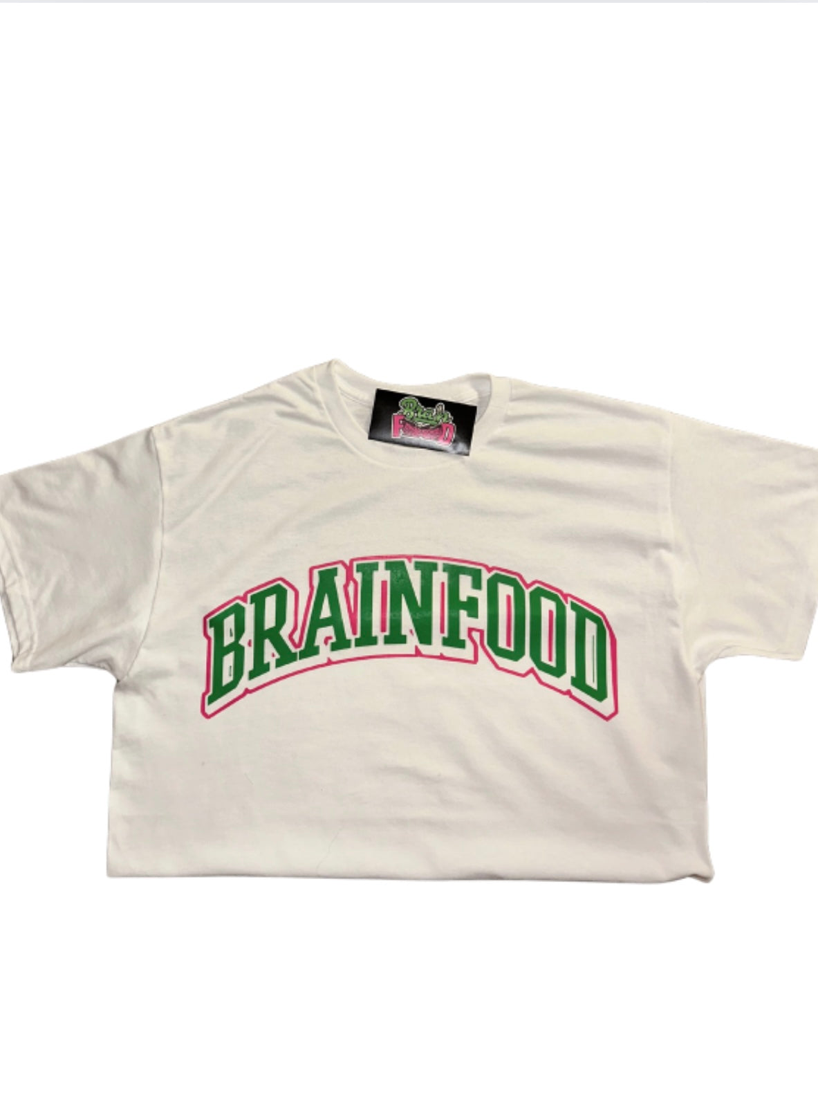 Cream Brainfood Arch Crop Top Tee (Limited Edition)