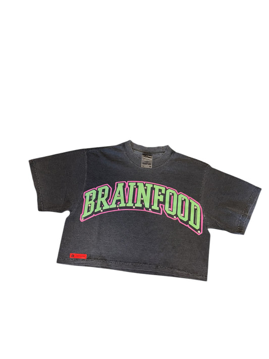 Rhinestone Crop Tops (Gray)